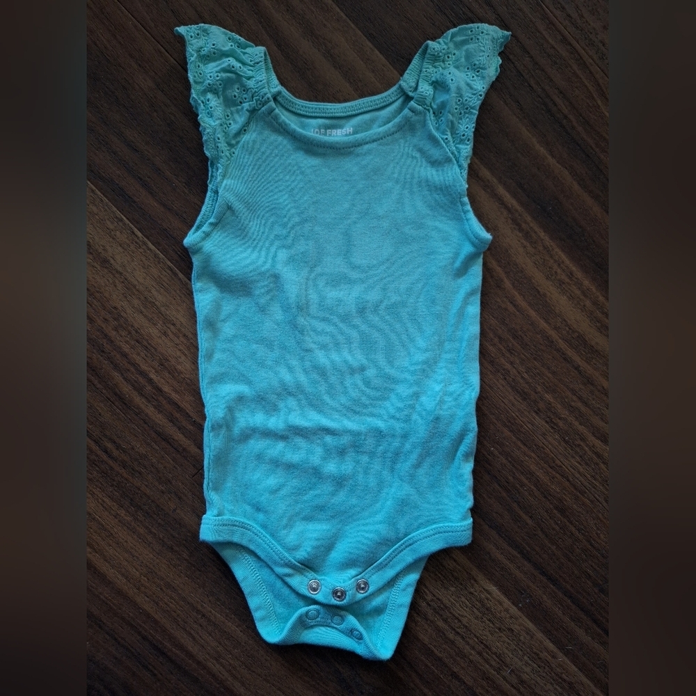 💥Buy2Get1Free💥Aqua Lace Sleeve Baby Onesie